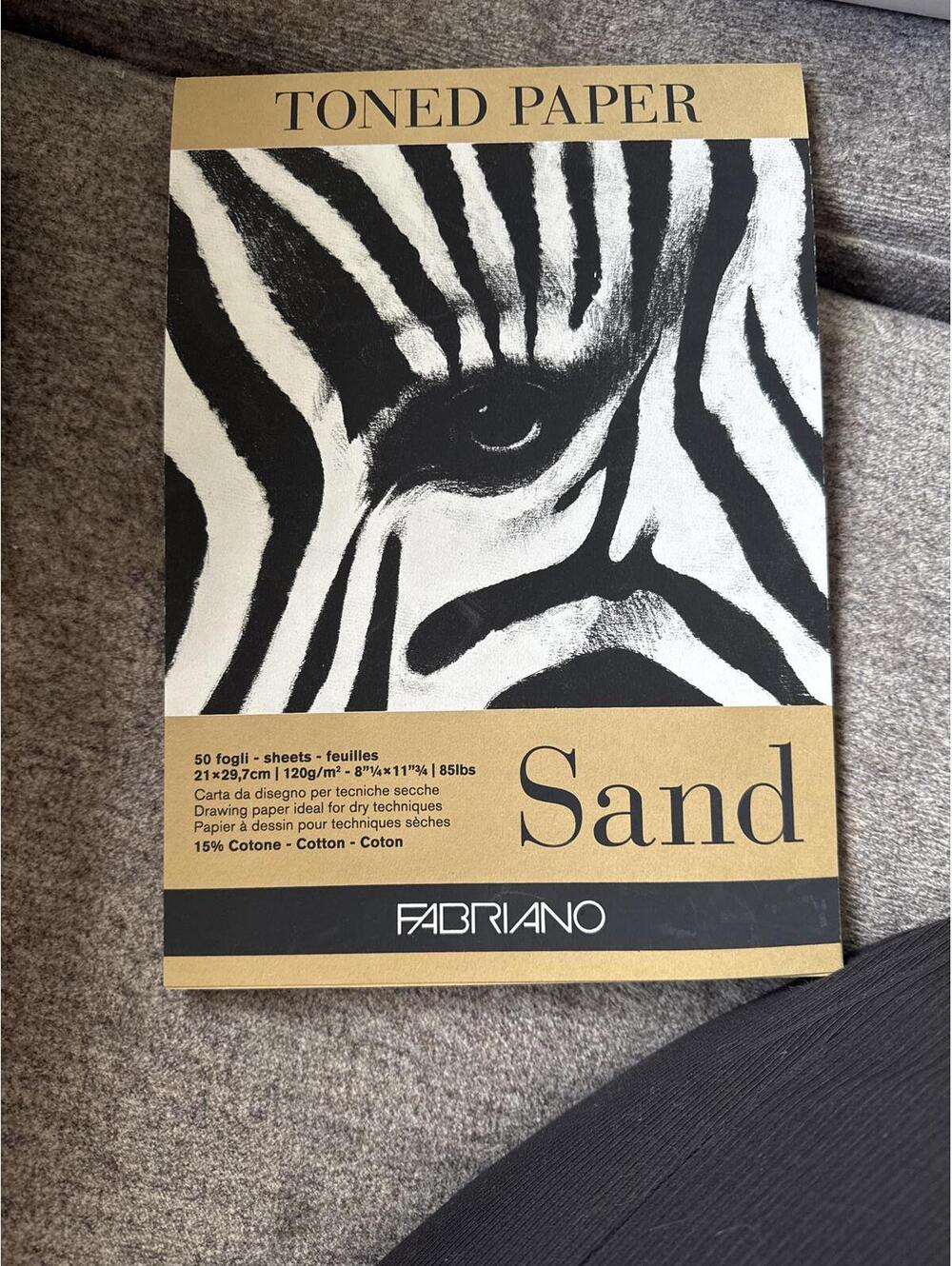 Fabriano Toned Paper Pad – Sand Color, 50 Sheets, 8.25" x 11.75" NEW!!